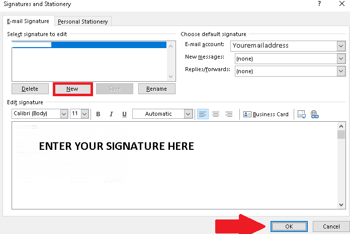 how to write an endnote signature in email